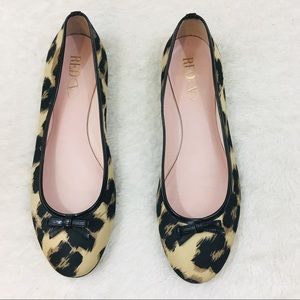 RED Valentino Leopard Print Ballerina Flats